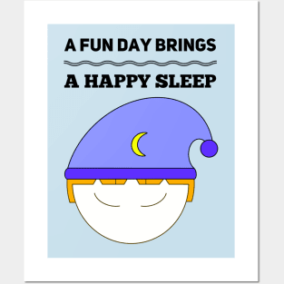 A Fun Day Brings A Happy Sleep Boy Posters and Art